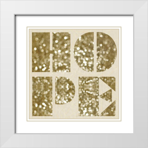 Hope White Modern Wood Framed Art Print with Double Matting by Gibbons, Lauren