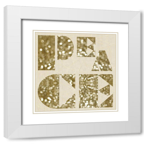 Peace White Modern Wood Framed Art Print with Double Matting by Gibbons, Lauren