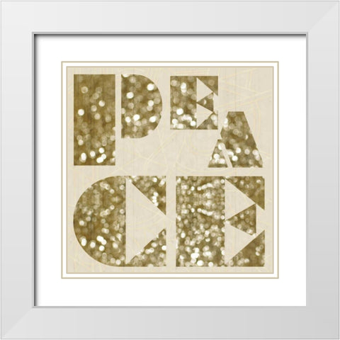 Peace White Modern Wood Framed Art Print with Double Matting by Gibbons, Lauren