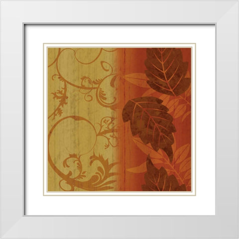 Floral 1 White Modern Wood Framed Art Print with Double Matting by Gibbons, Lauren