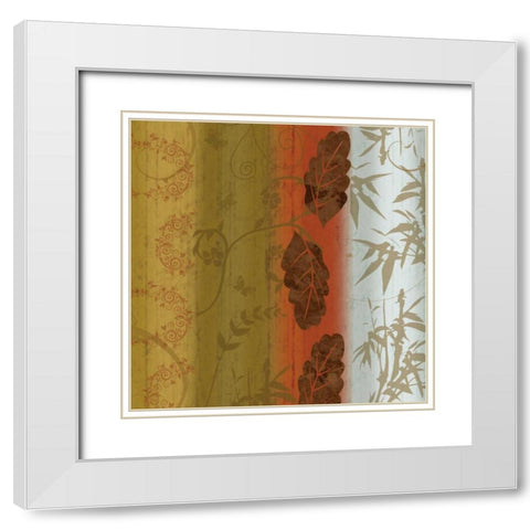 Floral 3 White Modern Wood Framed Art Print with Double Matting by Gibbons, Lauren