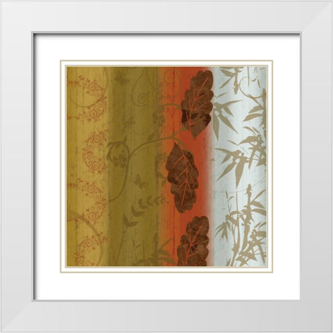 Floral 3 White Modern Wood Framed Art Print with Double Matting by Gibbons, Lauren