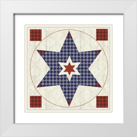 Star White Modern Wood Framed Art Print with Double Matting by Gibbons, Lauren