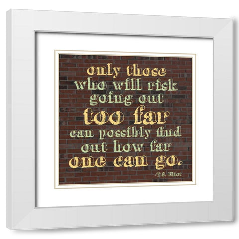 How Far White Modern Wood Framed Art Print with Double Matting by Gibbons, Lauren