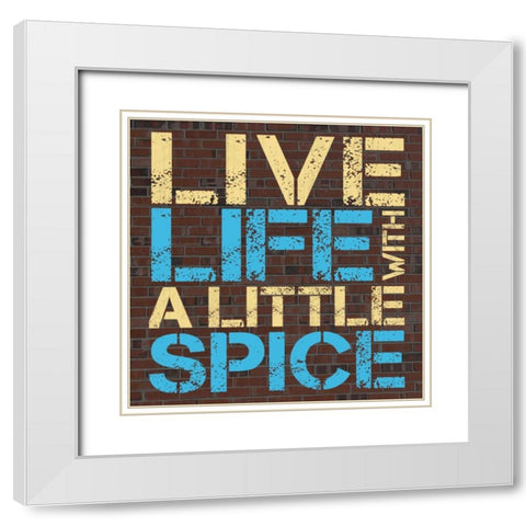 Spice White Modern Wood Framed Art Print with Double Matting by Gibbons, Lauren