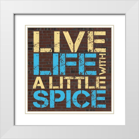 Spice White Modern Wood Framed Art Print with Double Matting by Gibbons, Lauren