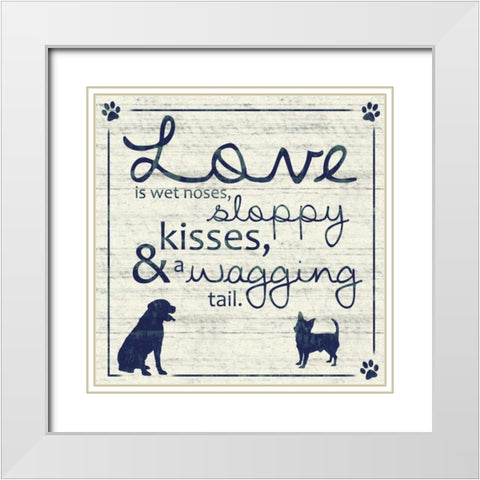 Love Pups 2 White Modern Wood Framed Art Print with Double Matting by Gibbons, Lauren