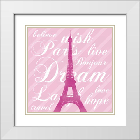 Paris Dream 5 White Modern Wood Framed Art Print with Double Matting by Gibbons, Lauren