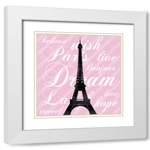 Paris Dream 3 White Modern Wood Framed Art Print with Double Matting by Gibbons, Lauren