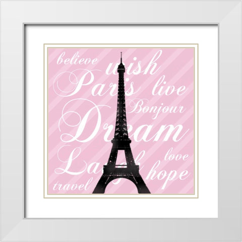 Paris Dream 3 White Modern Wood Framed Art Print with Double Matting by Gibbons, Lauren