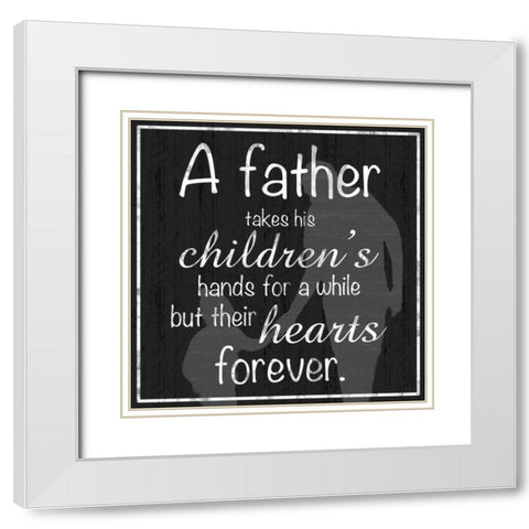 Father Heart 2 White Modern Wood Framed Art Print with Double Matting by Gibbons, Lauren