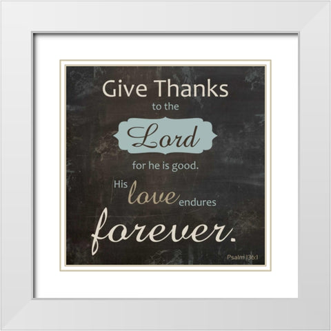 Religious Chalk 3 White Modern Wood Framed Art Print with Double Matting by Gibbons, Lauren