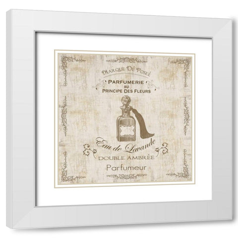 Parchment Bath Atomizer White Modern Wood Framed Art Print with Double Matting by Gibbons, Lauren