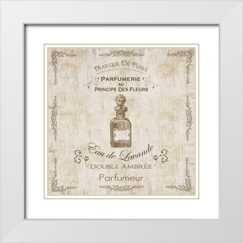 Parchment  Bath  Perfume White Modern Wood Framed Art Print with Double Matting by Gibbons, Lauren