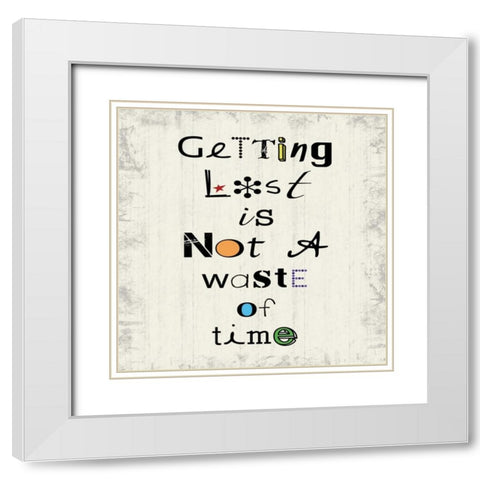 Getting Lost White Modern Wood Framed Art Print with Double Matting by Gibbons, Lauren