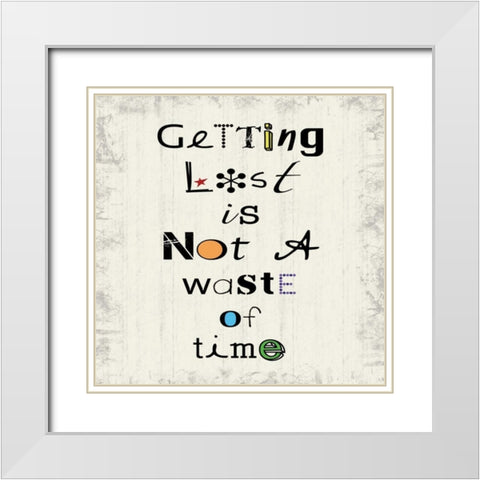 Getting Lost White Modern Wood Framed Art Print with Double Matting by Gibbons, Lauren