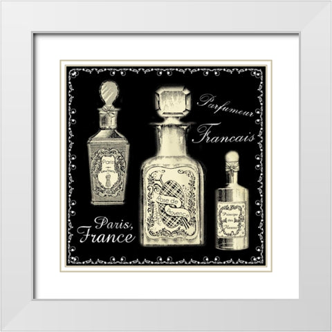 Perfume Noir 2 White Modern Wood Framed Art Print with Double Matting by Gibbons, Lauren