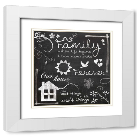 Family Chalk White Modern Wood Framed Art Print with Double Matting by Gibbons, Lauren