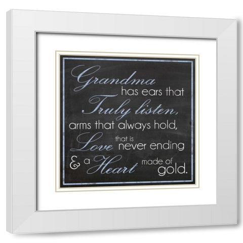 GrandmaHeart White Modern Wood Framed Art Print with Double Matting by Gibbons, Lauren