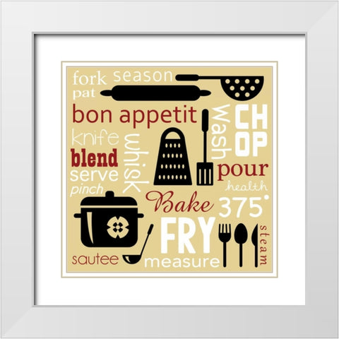 Kitchen Things Image White Modern Wood Framed Art Print with Double Matting by Gibbons, Lauren