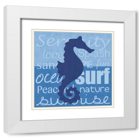 Beach Horse White Modern Wood Framed Art Print with Double Matting by Gibbons, Lauren