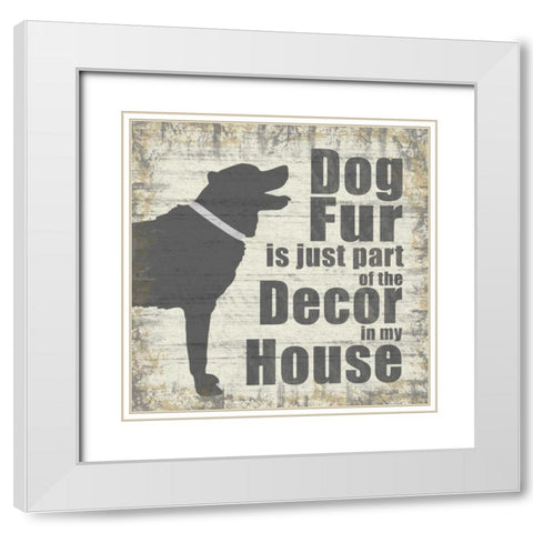 Dog Fur White Modern Wood Framed Art Print with Double Matting by Gibbons, Lauren