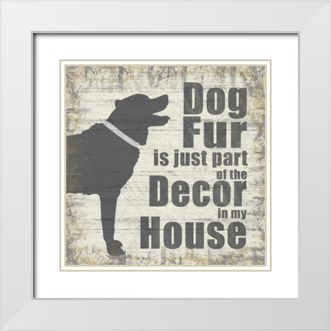 Dog Fur White Modern Wood Framed Art Print with Double Matting by Gibbons, Lauren