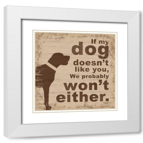 Dog Like White Modern Wood Framed Art Print with Double Matting by Gibbons, Lauren