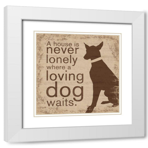 Lonely House White Modern Wood Framed Art Print with Double Matting by Gibbons, Lauren