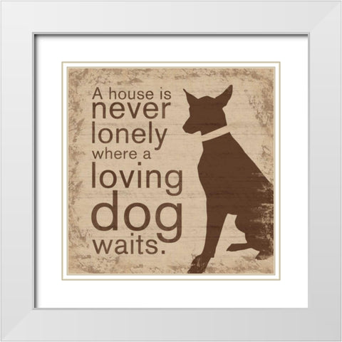 Lonely House White Modern Wood Framed Art Print with Double Matting by Gibbons, Lauren