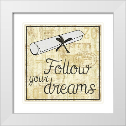 Gradutation 2 White Modern Wood Framed Art Print with Double Matting by Gibbons, Lauren