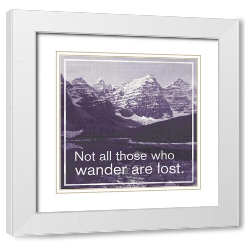 GO Wander White Modern Wood Framed Art Print with Double Matting by Gibbons, Lauren