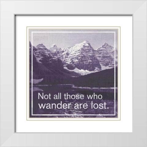 GO Wander White Modern Wood Framed Art Print with Double Matting by Gibbons, Lauren