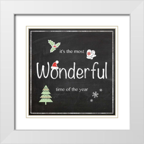 Wonderful Time White Modern Wood Framed Art Print with Double Matting by Gibbons, Lauren
