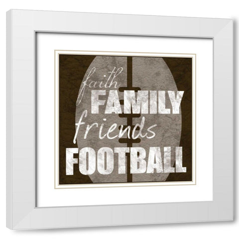 Football Friends White Modern Wood Framed Art Print with Double Matting by Gibbons, Lauren