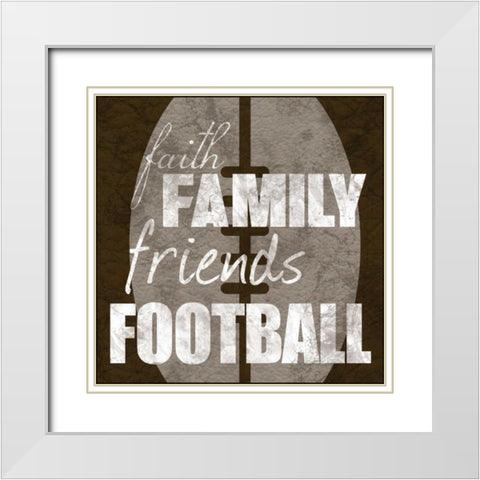 Football Friends White Modern Wood Framed Art Print with Double Matting by Gibbons, Lauren