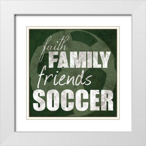 Soccer Friends White Modern Wood Framed Art Print with Double Matting by Gibbons, Lauren