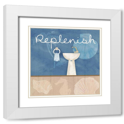 Replenish Sink White Modern Wood Framed Art Print with Double Matting by Gibbons, Lauren