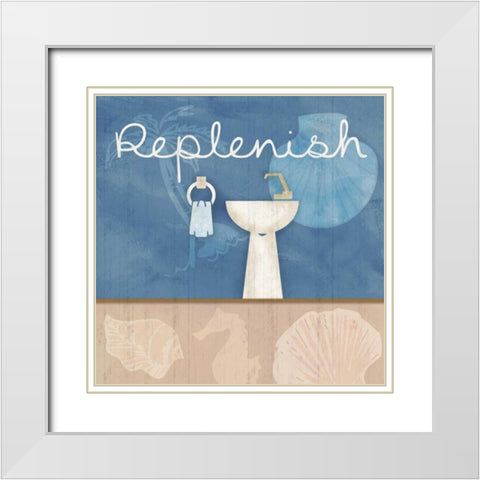 Replenish Sink White Modern Wood Framed Art Print with Double Matting by Gibbons, Lauren