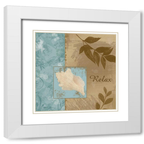 Coastal Relaxation White Modern Wood Framed Art Print with Double Matting by Gibbons, Lauren