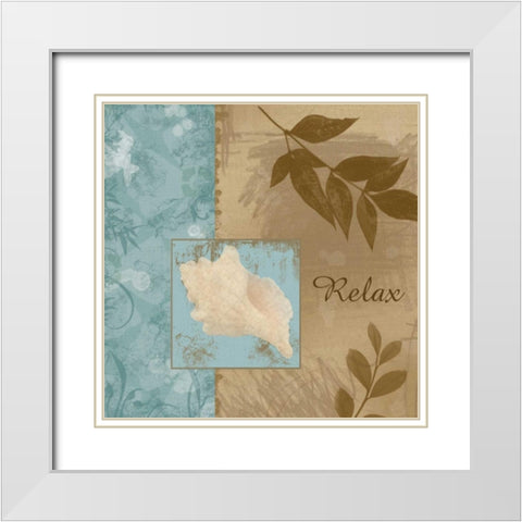 Coastal Relaxation White Modern Wood Framed Art Print with Double Matting by Gibbons, Lauren