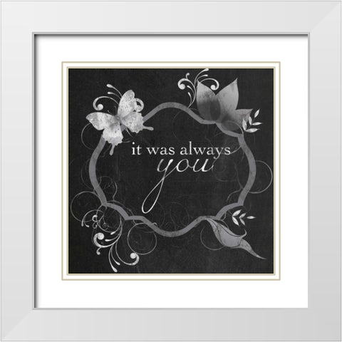 You Always White Modern Wood Framed Art Print with Double Matting by Gibbons, Lauren