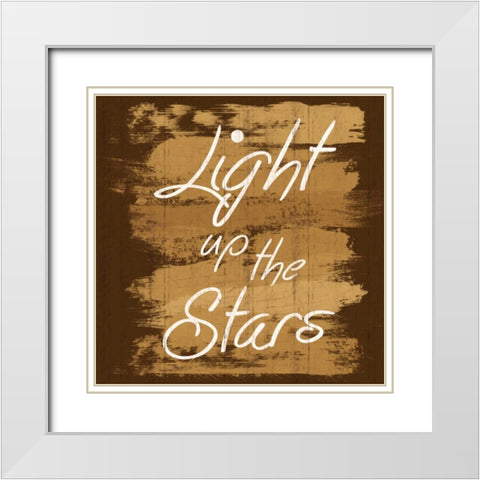 Light Stars White Modern Wood Framed Art Print with Double Matting by Gibbons, Lauren