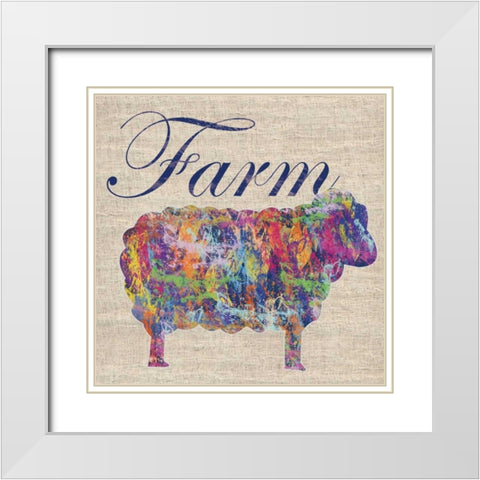 Sheep Farm White Modern Wood Framed Art Print with Double Matting by Gibbons, Lauren