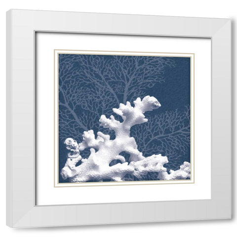 Sea Coral 1 White Modern Wood Framed Art Print with Double Matting by Gibbons, Lauren