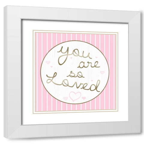 Loved White Modern Wood Framed Art Print with Double Matting by Gibbons, Lauren