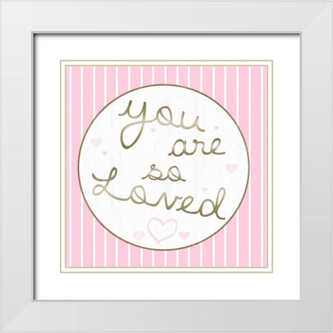Loved White Modern Wood Framed Art Print with Double Matting by Gibbons, Lauren
