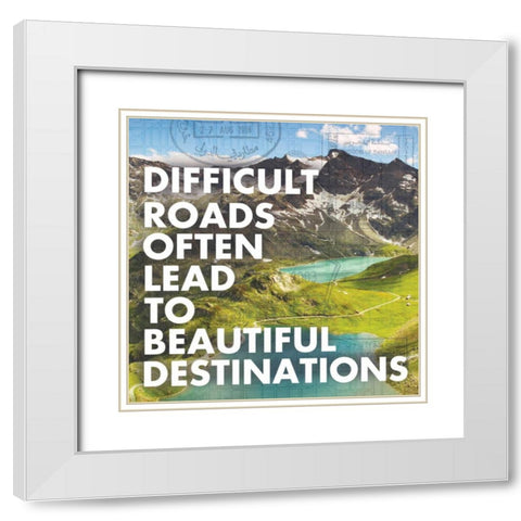 Beautiful Destinations White Modern Wood Framed Art Print with Double Matting by Gibbons, Lauren
