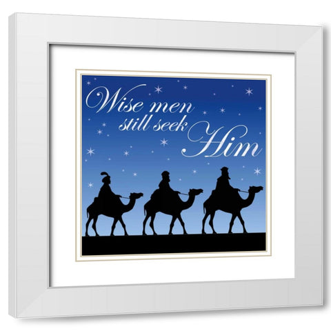 Wise Men White Modern Wood Framed Art Print with Double Matting by Gibbons, Lauren