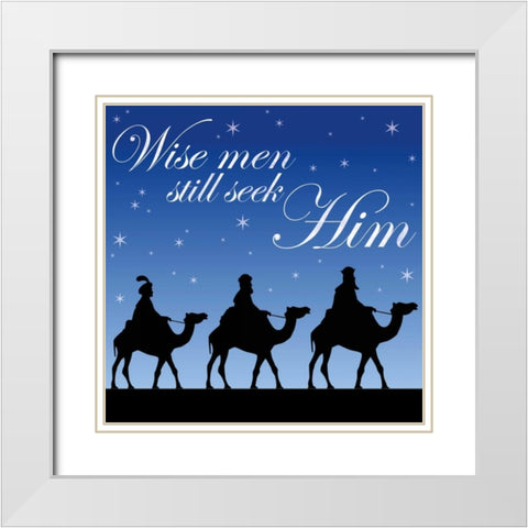 Wise Men White Modern Wood Framed Art Print with Double Matting by Gibbons, Lauren